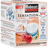Rubson Sensation zen - Lote de 2 recargas para deshumidificador (300 g- 3 en 1- fragancia de jazmín)